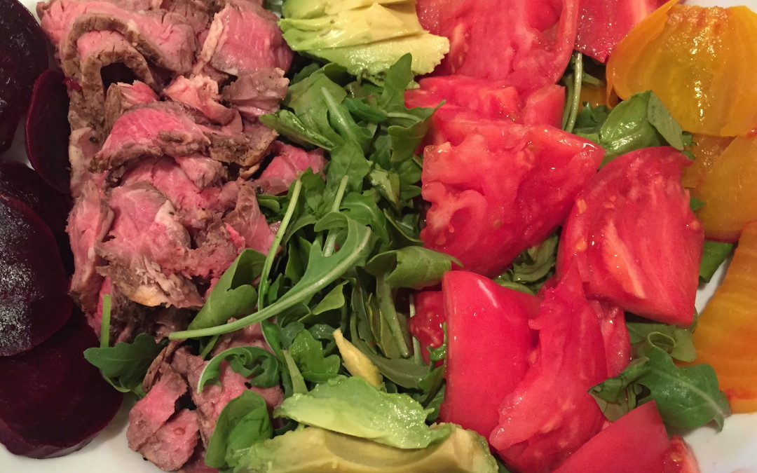 Steak, Beet and Arugula Salad